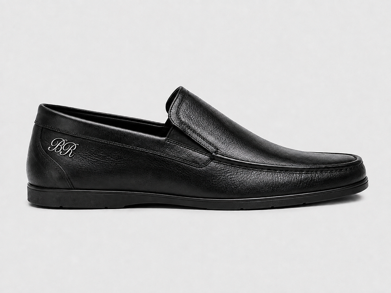 Leather man mocasines